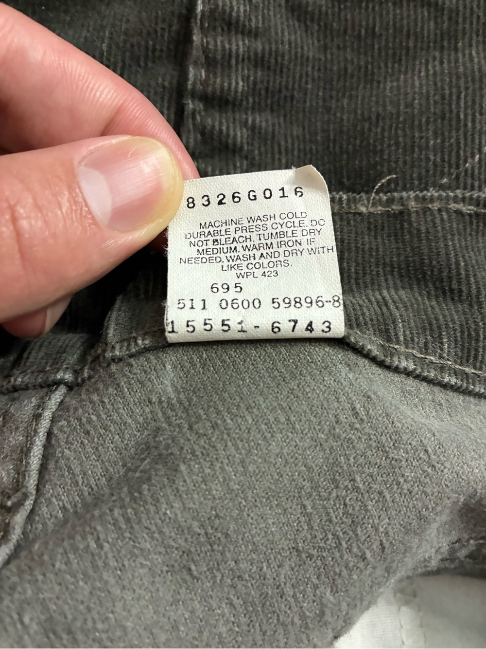Vintage Levi’s 550 Women’s Corduroy Pants Olive Green Size 8 - Picture 6 of 7